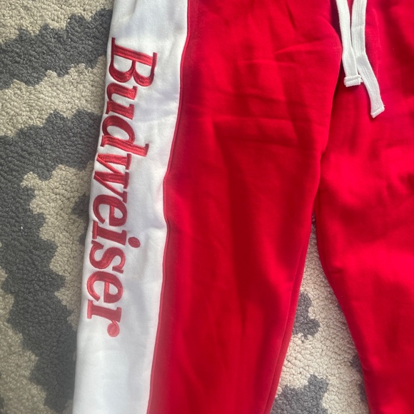 Malbon x Budweiser sweat pants NEW! Red - Picture 4 of 6